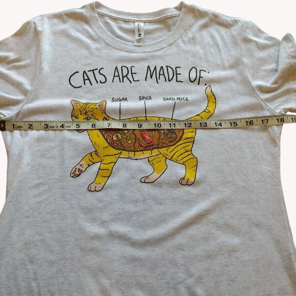 Cat Shirt Womens XL Short Sleeve Next Level Apparel Funny Casual - Picture 6 of 11